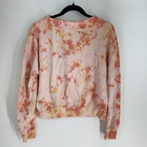 Pilcro And The Letterpress Tie Dye Long Sleeve Crewneck Sweater